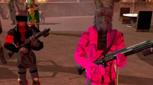 Two Gotal player characters on on Star Wars Galaxies Sunrunner II server.
