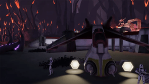 Clone Troopers and LAAT Gunship on Umbara in CWAEmu