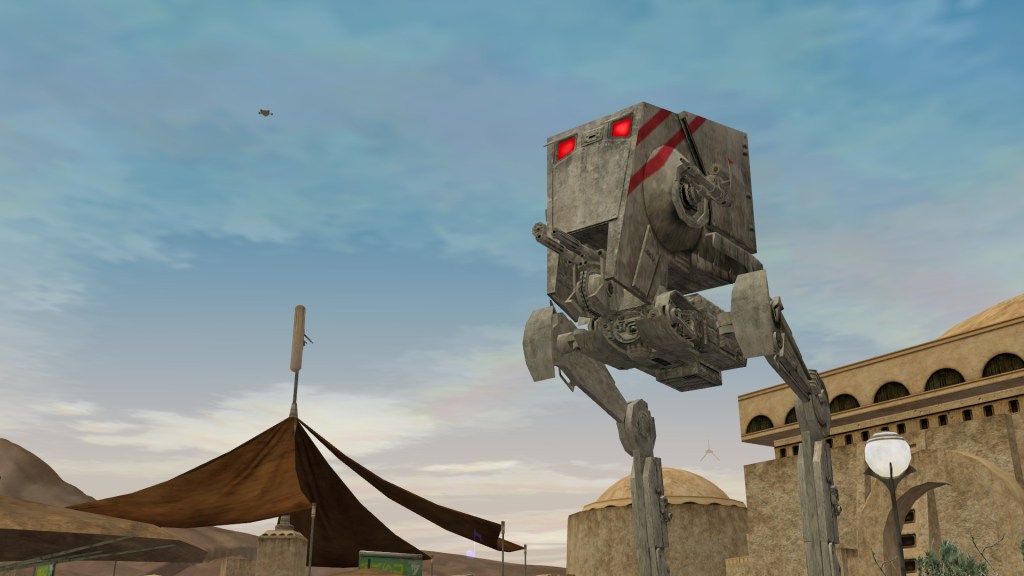 Guavian Death Gang AT-ST on Tatooine in SWG Legends.