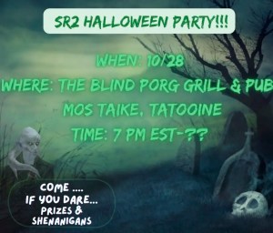 Sunrunner 2 Halloween Party event poster for Star Wars Galaxies