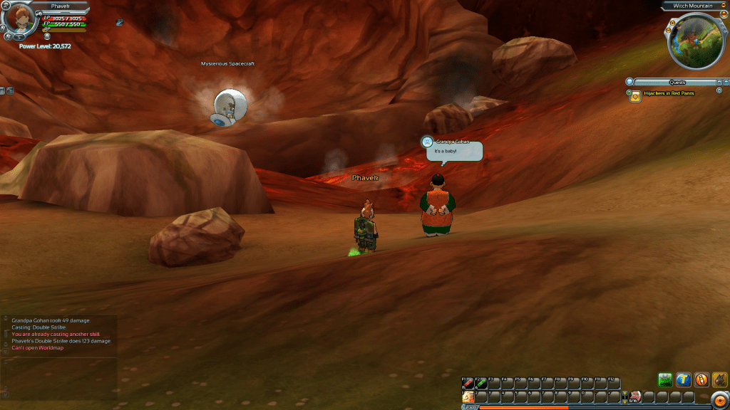 Goku and Grandpa Gohan in Dragon Ball Online