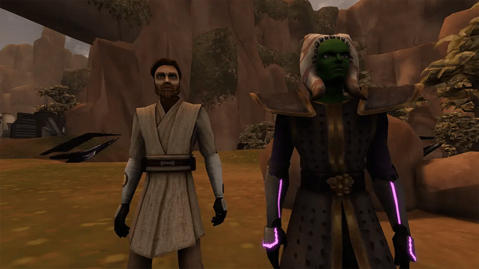 Obi-Wan Kenobi and Togrutan Jedi on Ryloth in CWAEmu